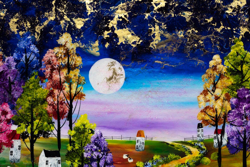 Moonlit Pathway - Original Rozanne Bell Original