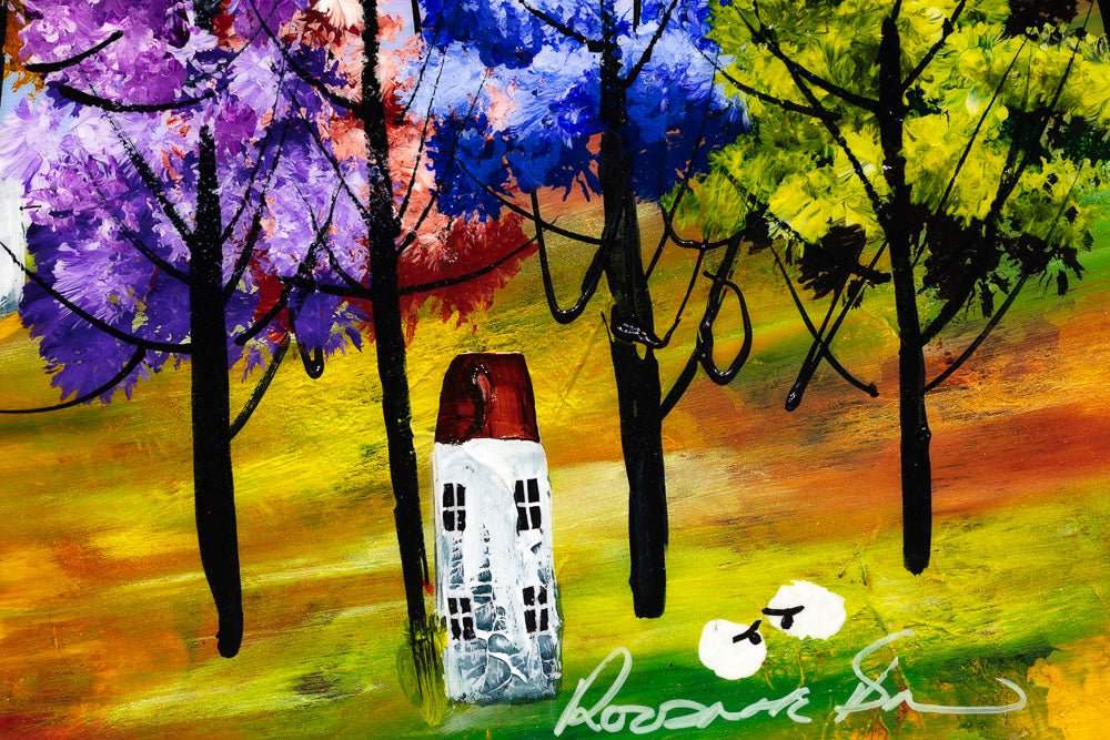 Moonlit Pathway - Original - SOLD by artist Rozanne Bell - Wyecliffe Galleries