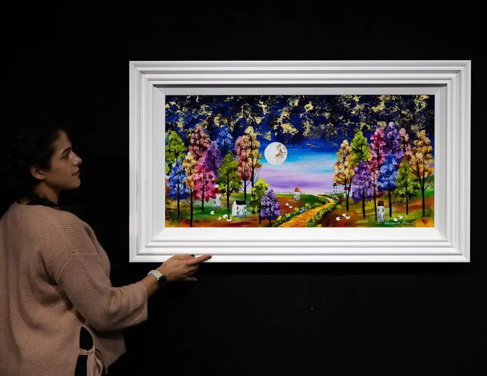 Moonlit Pathway - Original - SOLD by artist Rozanne Bell - Wyecliffe Galleries