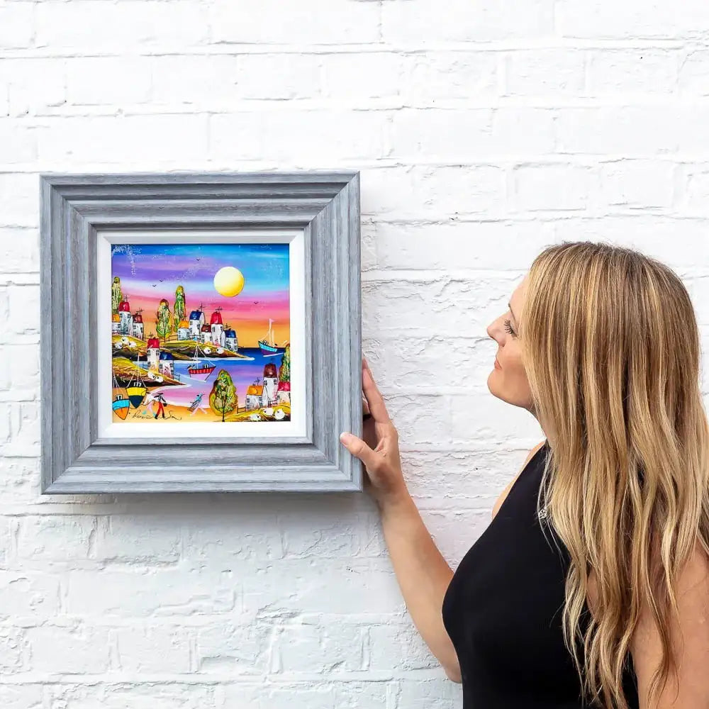 Moonlit Port - Original - SOLD by artist Rozanne Bell - Wyecliffe Galleries