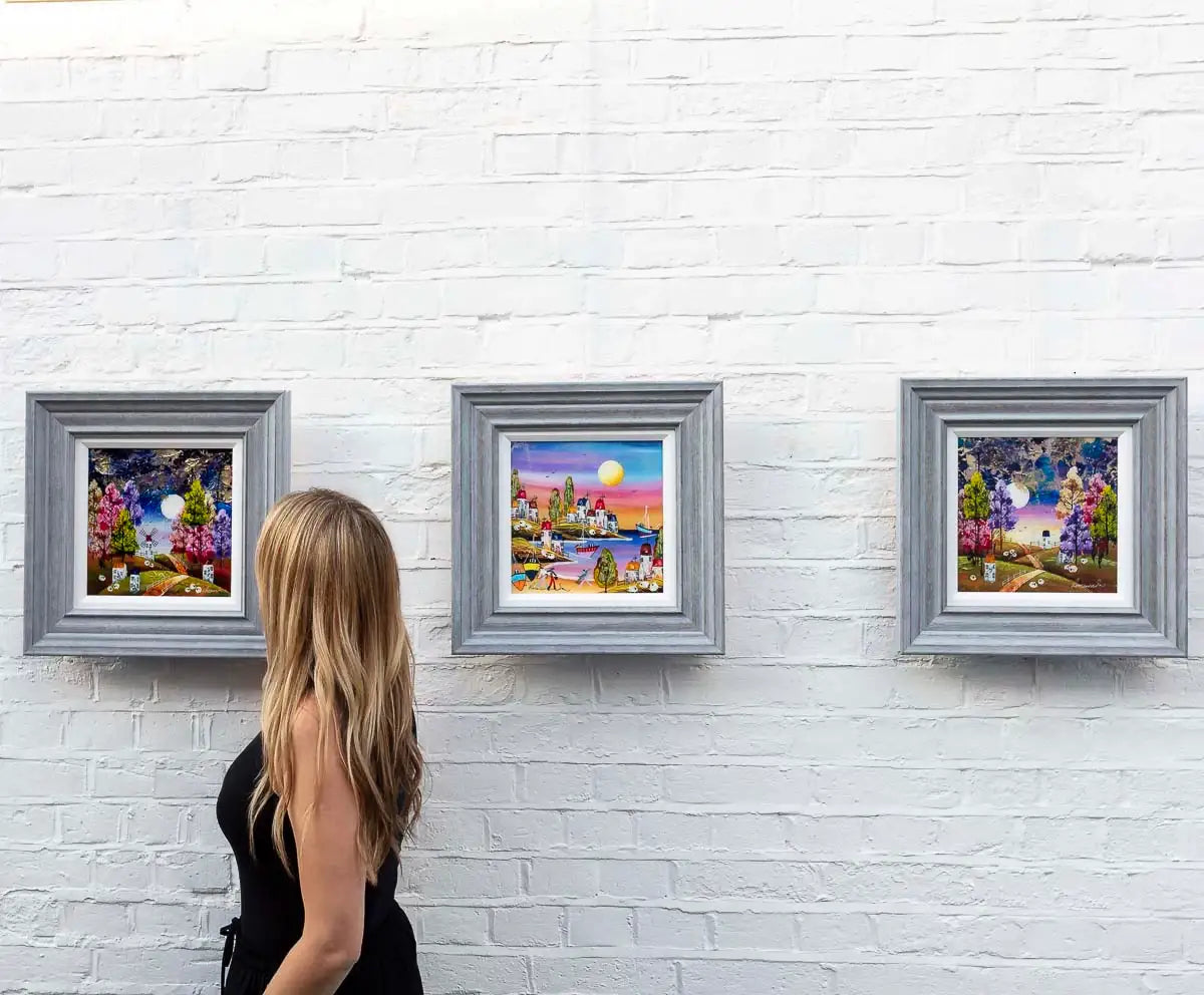 Moonlit Port - Original - SOLD by artist Rozanne Bell - Wyecliffe Galleries