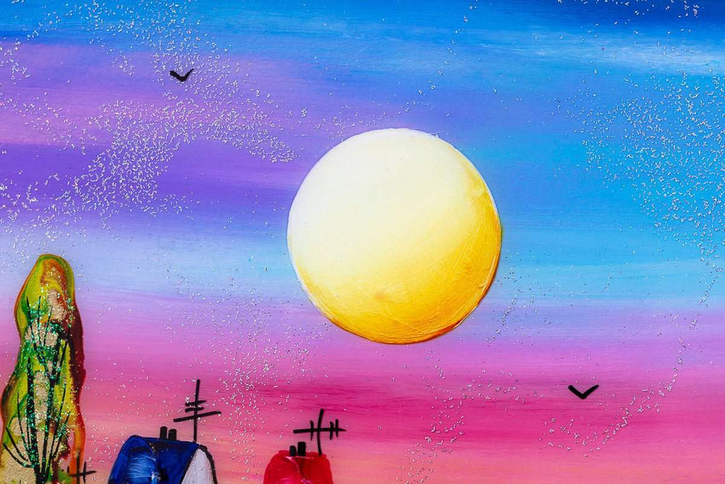 Moonlit Port - Original - SOLD by artist Rozanne Bell - Wyecliffe Galleries