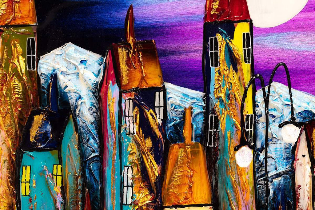 Moonlit Sanctuary - Original - SOLD by artist Rozanne Bell - Wyecliffe Galleries