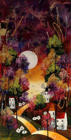 Moonlit Sky - Original - SOLD by artist Rozanne Bell - Wyecliffe Galleries