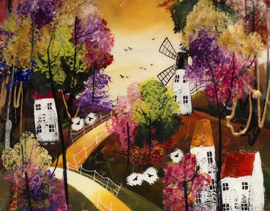 Moonlit Sky - Original - SOLD by artist Rozanne Bell - Wyecliffe Galleries