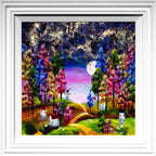 Moonlit Stroll - Original - SOLD by artist Rozanne Bell - Wyecliffe Galleries