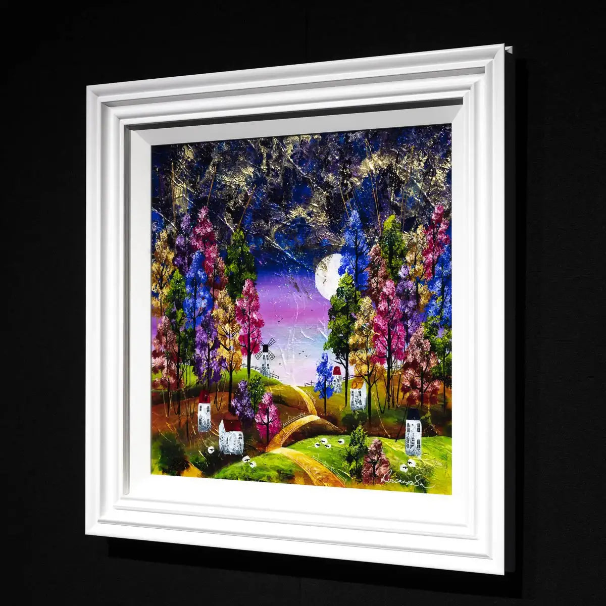 Moonlit Stroll - Original - SOLD by artist Rozanne Bell - Wyecliffe Galleries