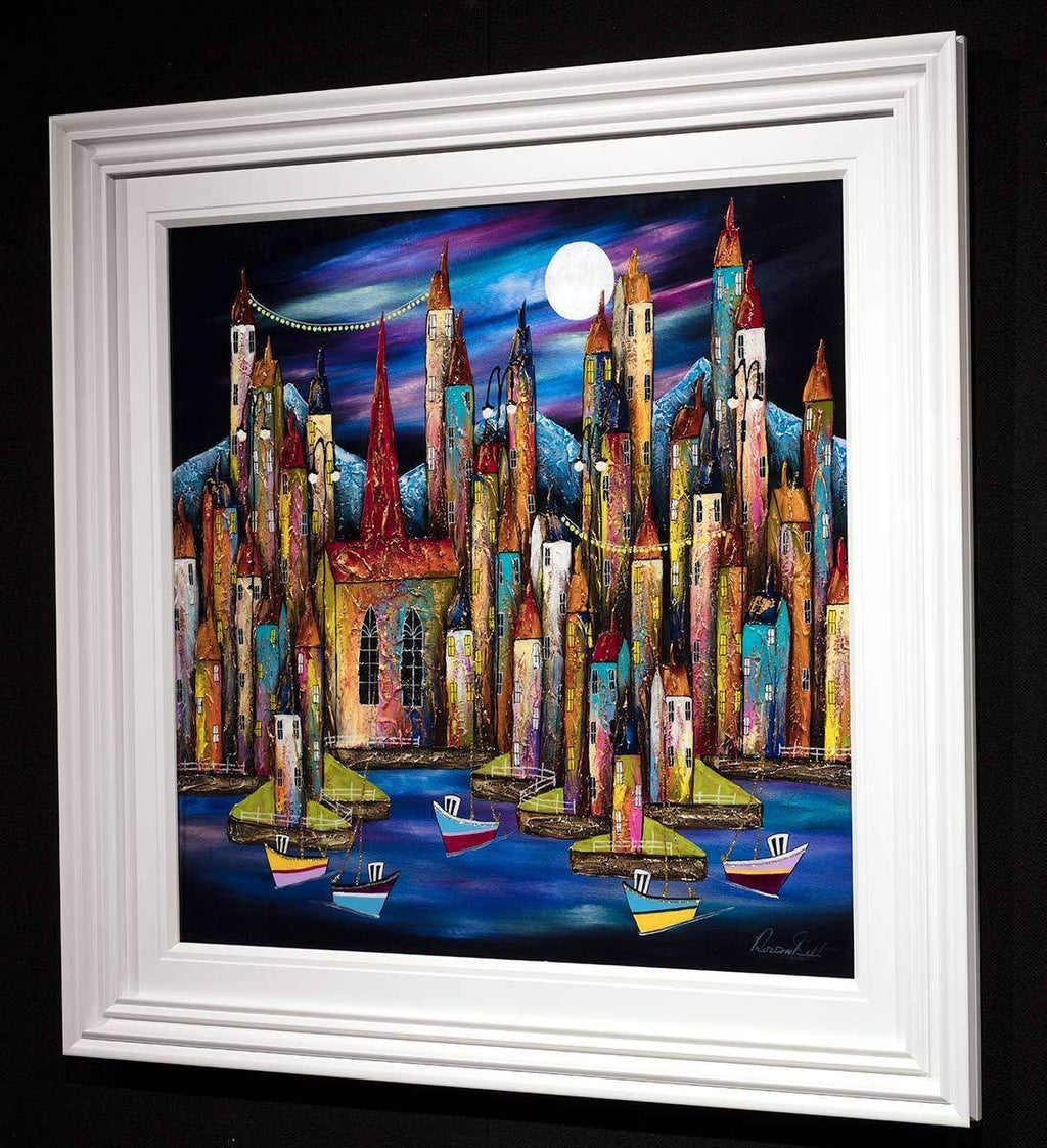 Moonlit Vacation - Original - SOLD by artist Rozanne Bell - Wyecliffe Galleries