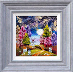 Moonlit Windmill - Original - SOLD by artist Rozanne Bell - Wyecliffe Galleries