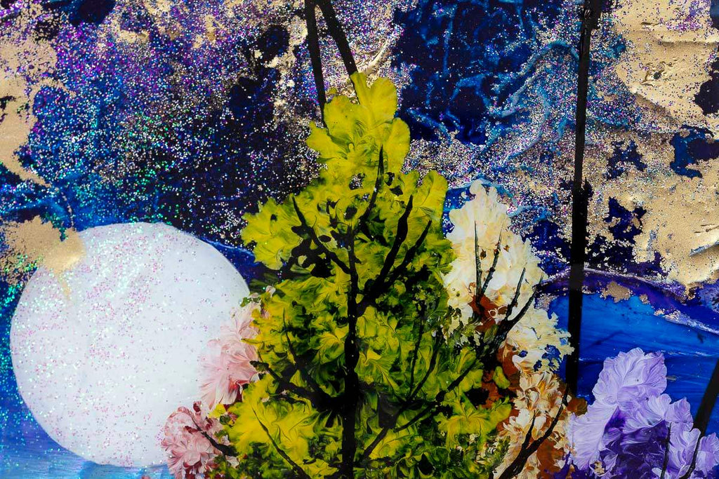 Moonlit Windmill - Original - SOLD by artist Rozanne Bell - Wyecliffe Galleries