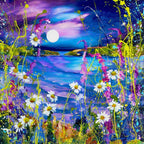 Moonscape - SOLD by artist Rozanne Bell - Wyecliffe Galleries