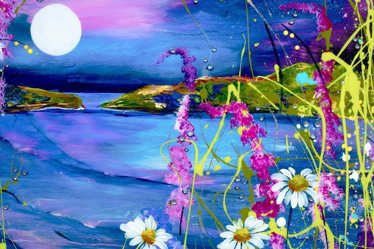 Moonscape - SOLD by artist Rozanne Bell - Wyecliffe Galleries