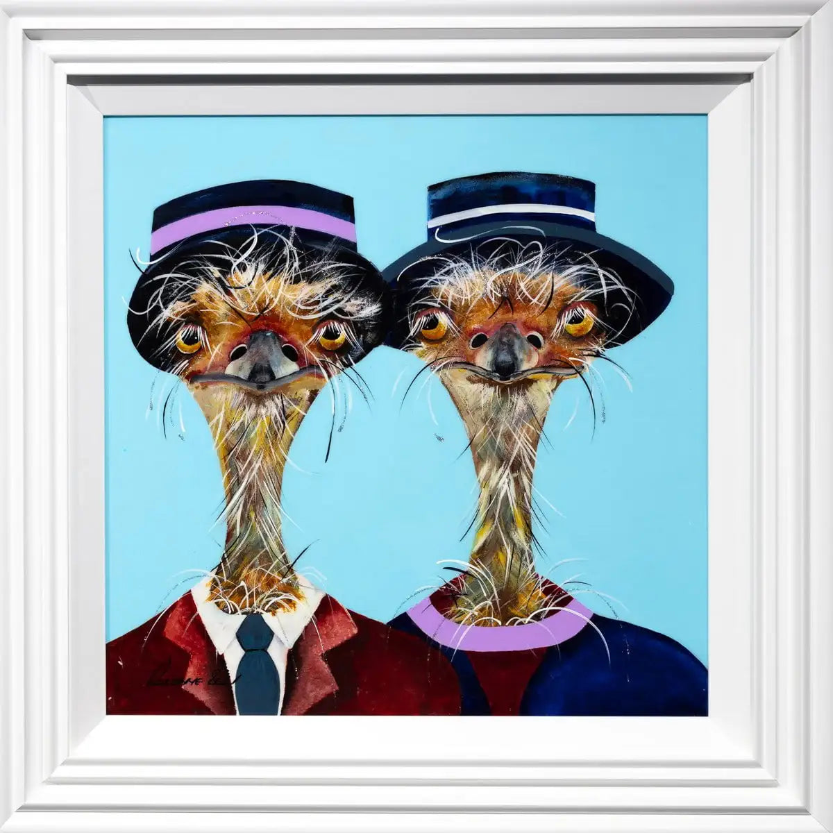 Mr and Mrs Beak - Original - SOLD by artist Rozanne Bell - Wyecliffe Galleries