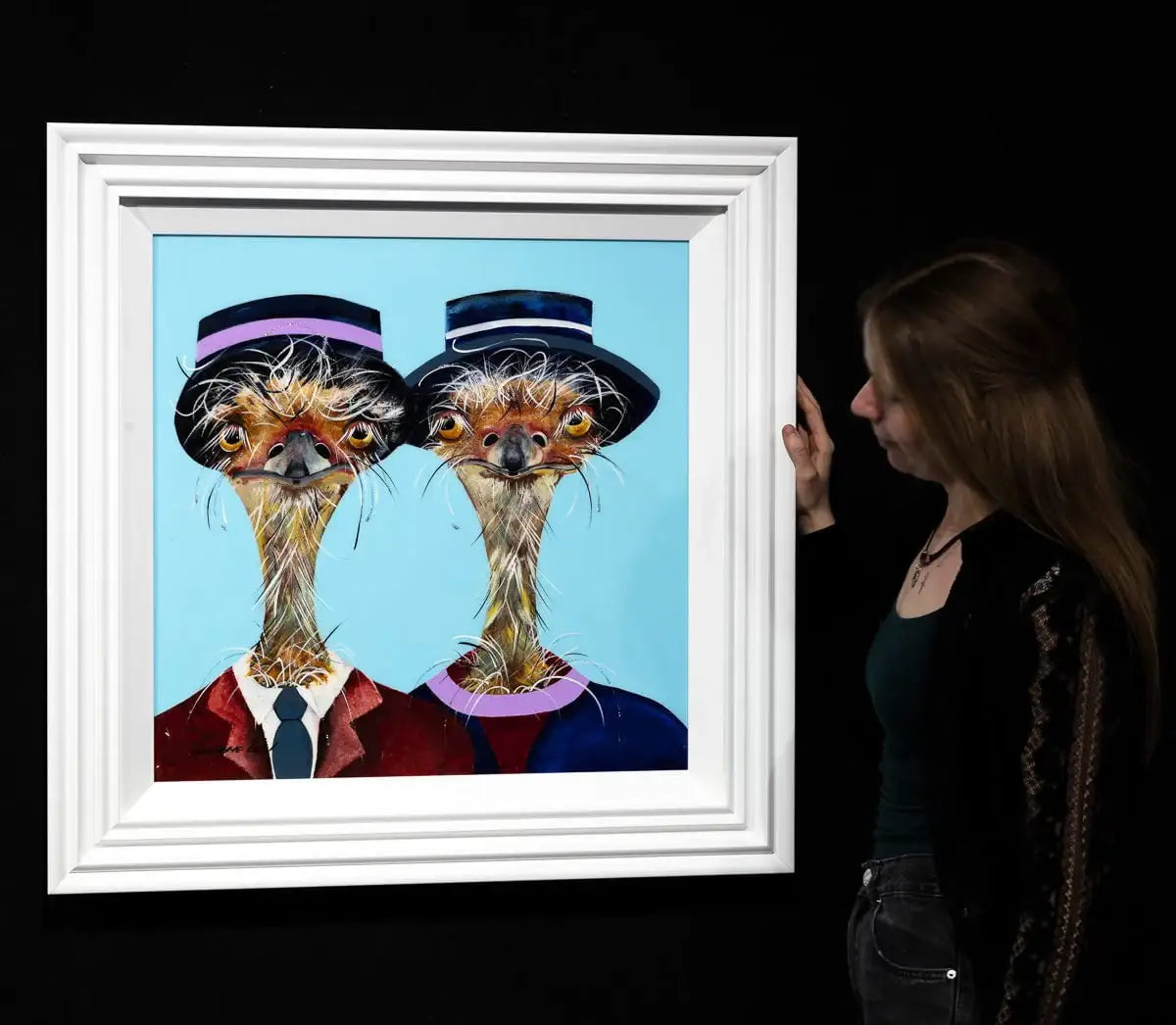 Mr and Mrs Beak - Original - SOLD by artist Rozanne Bell - Wyecliffe Galleries