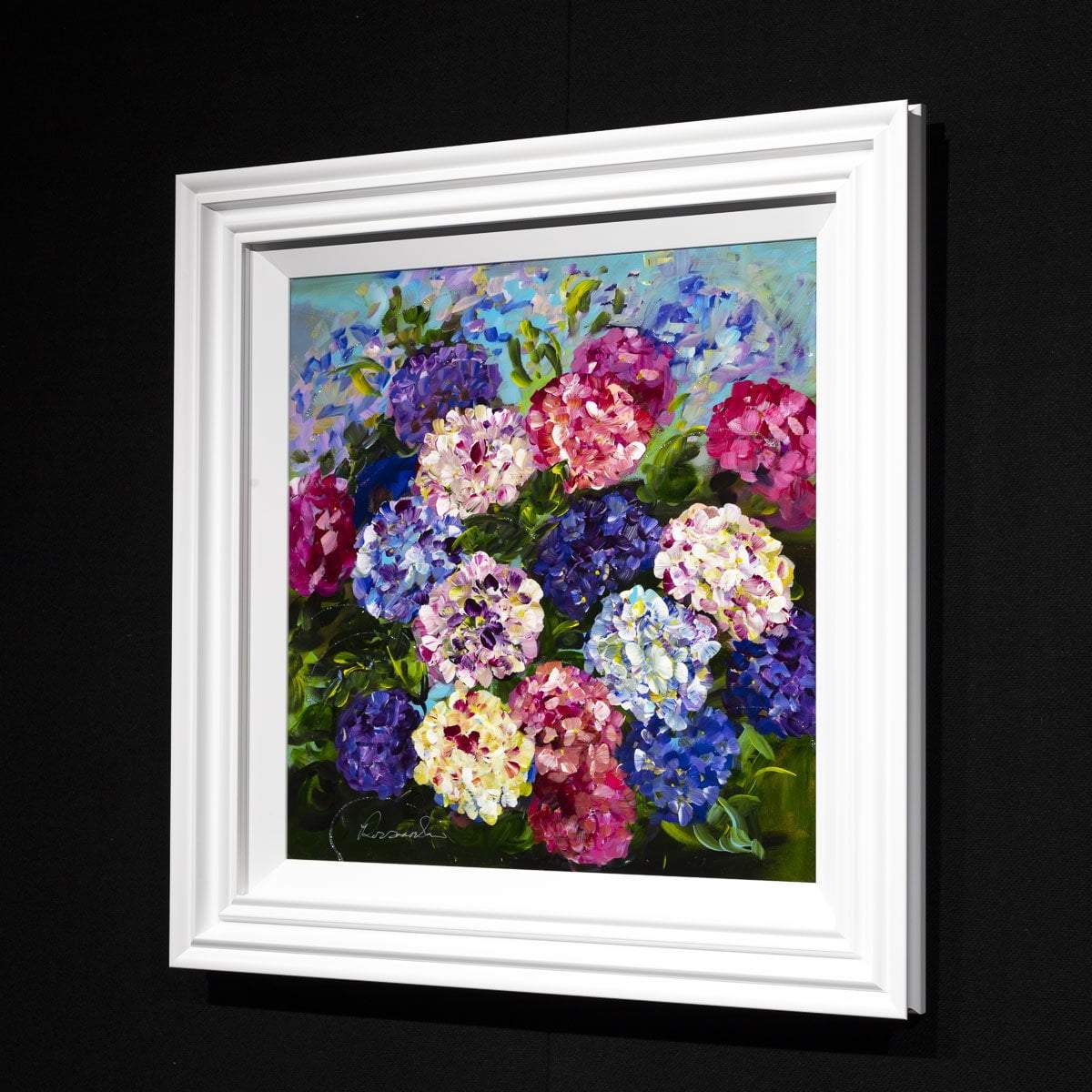 Multi Bloom - Original Rozanne Bell Framed