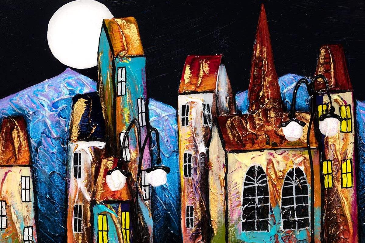 Mystic Moonlight - Original - SOLD by artist Rozanne Bell - Wyecliffe Galleries