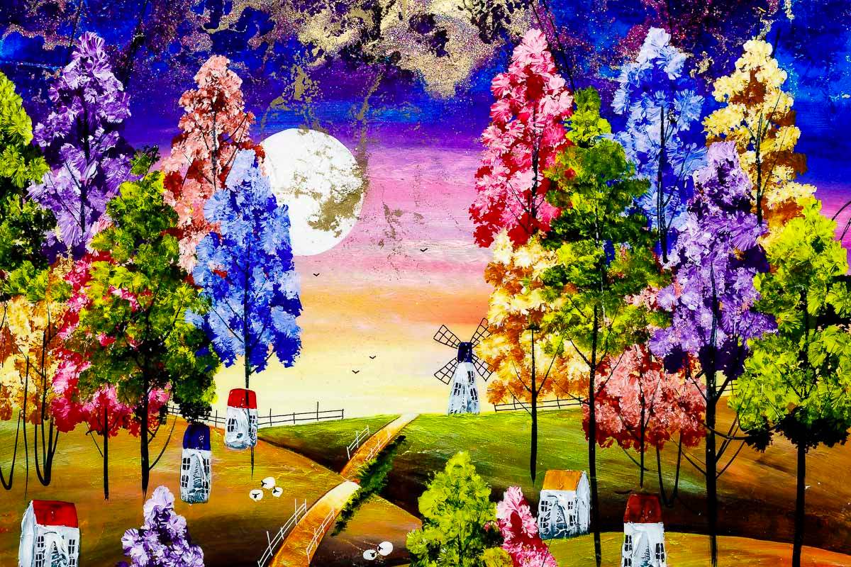 Mystical Views - Original - SOLD by artist Rozanne Bell - Wyecliffe Galleries