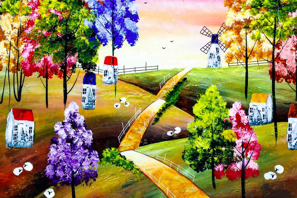 Mystical Views - Original - SOLD by artist Rozanne Bell - Wyecliffe Galleries