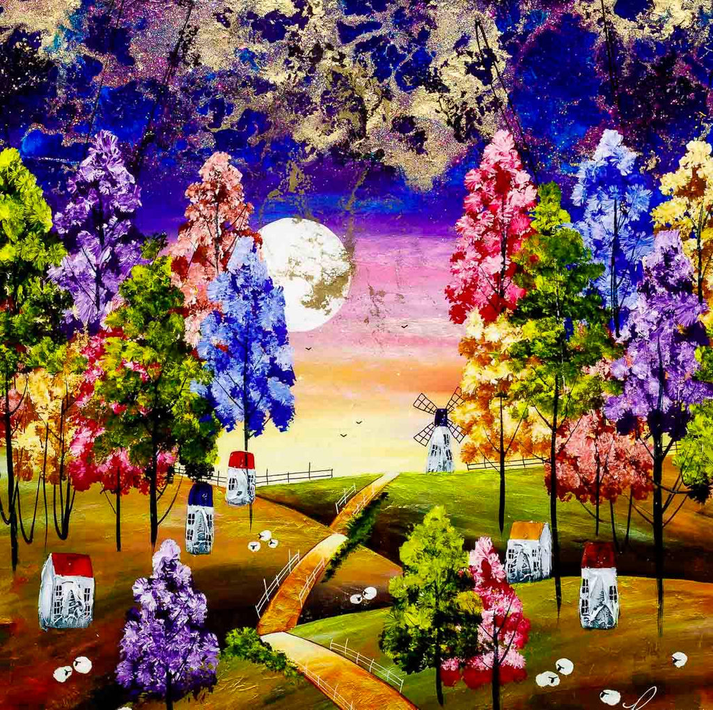 Mystical Views - Original - SOLD by artist Rozanne Bell - Wyecliffe Galleries