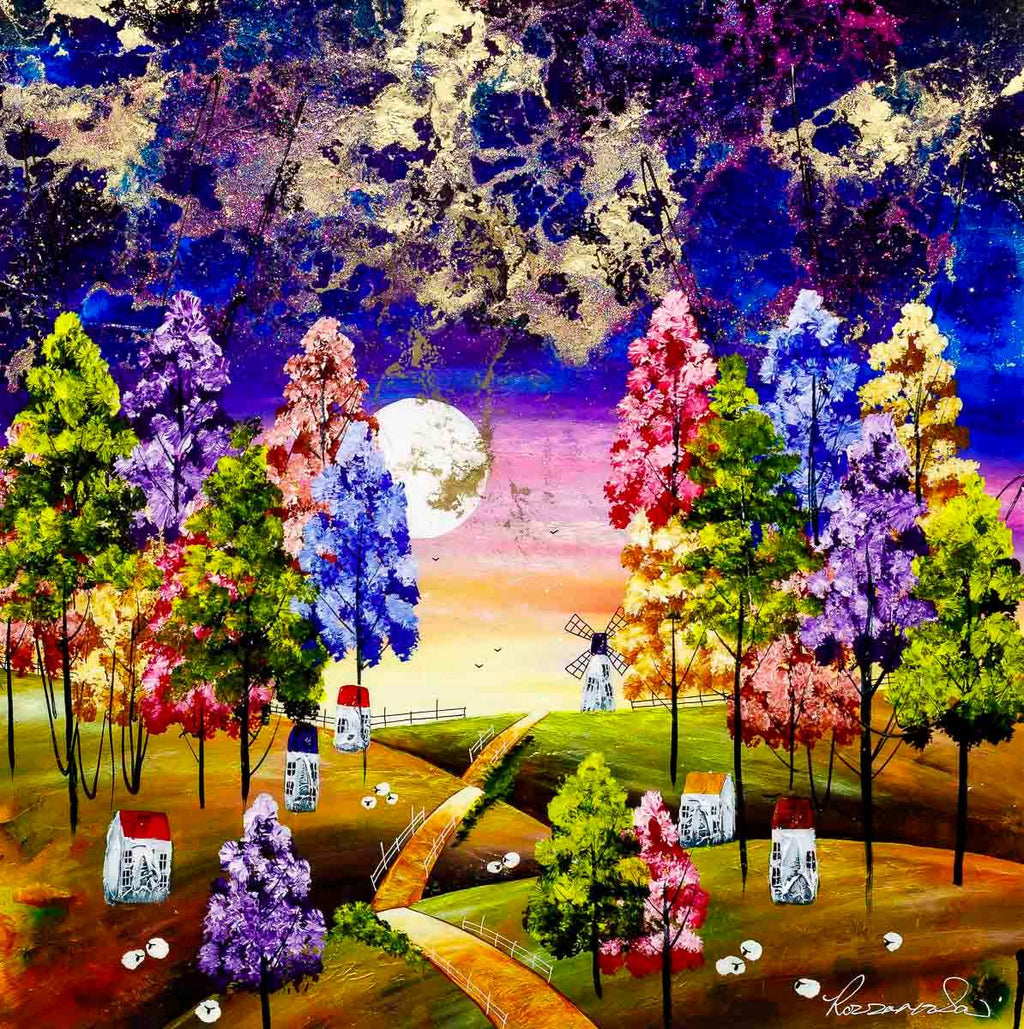 Mystical Views - Original - SOLD by artist Rozanne Bell - Wyecliffe Galleries