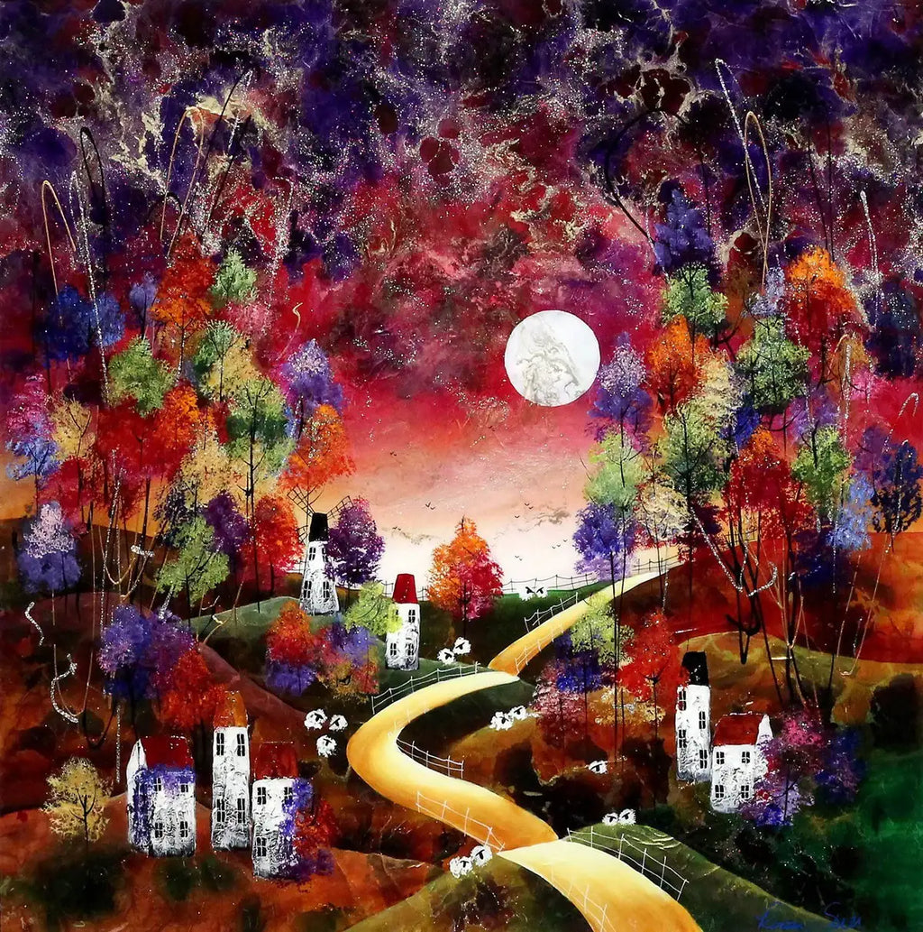 Night Colours - Original - SOLD by artist Rozanne Bell - Wyecliffe Galleries