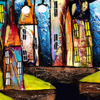 Night Harbour - Original - SOLD by artist Rozanne Bell - Wyecliffe Galleries