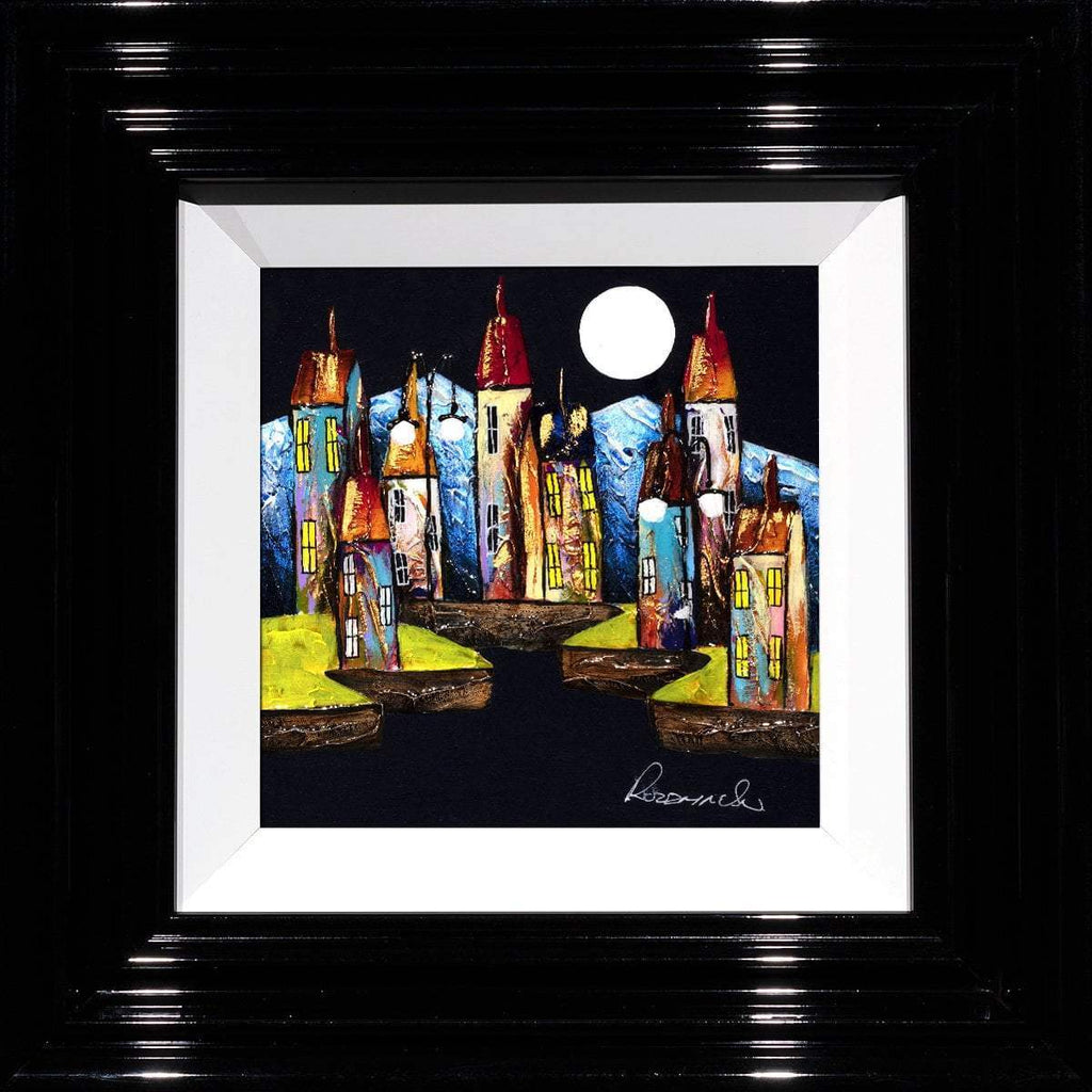 Night Harbour - Original - SOLD by artist Rozanne Bell - Wyecliffe Galleries