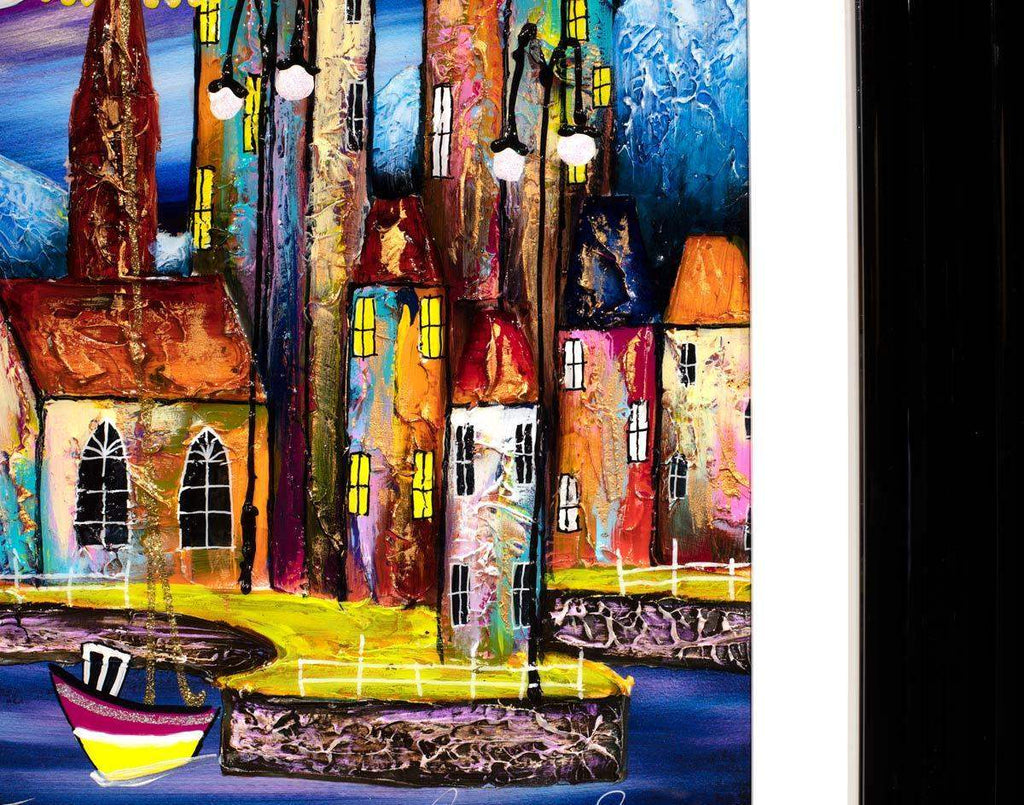 Night Lights - Original - SOLD by artist Rozanne Bell - Wyecliffe Galleries