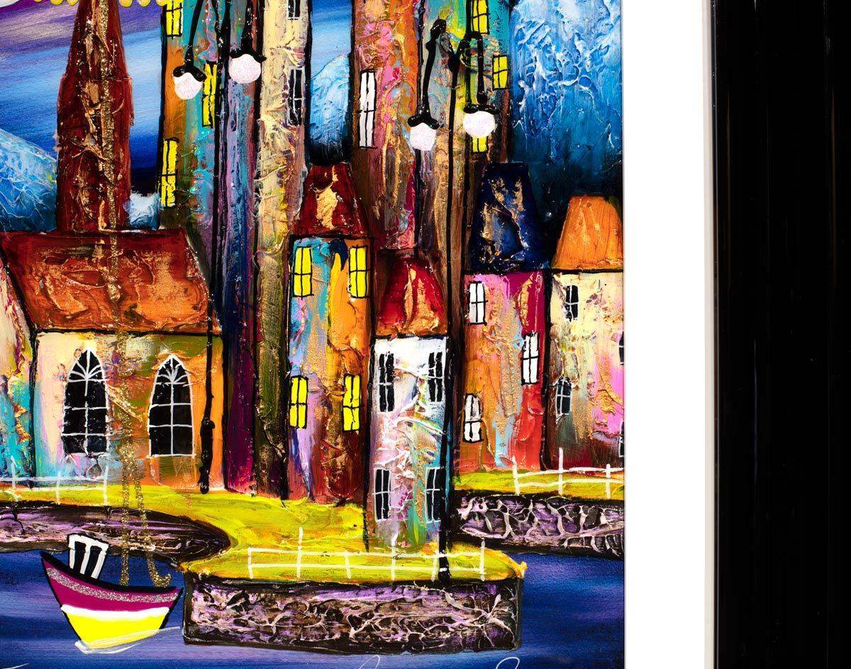 Night Lights - Original - SOLD by artist Rozanne Bell - Wyecliffe Galleries