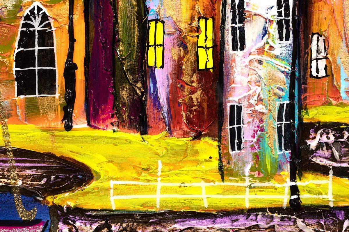 Night Lights - Original - SOLD by artist Rozanne Bell - Wyecliffe Galleries