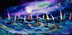 Night Sailing - Original - SOLD by artist Rozanne Bell - Wyecliffe Galleries