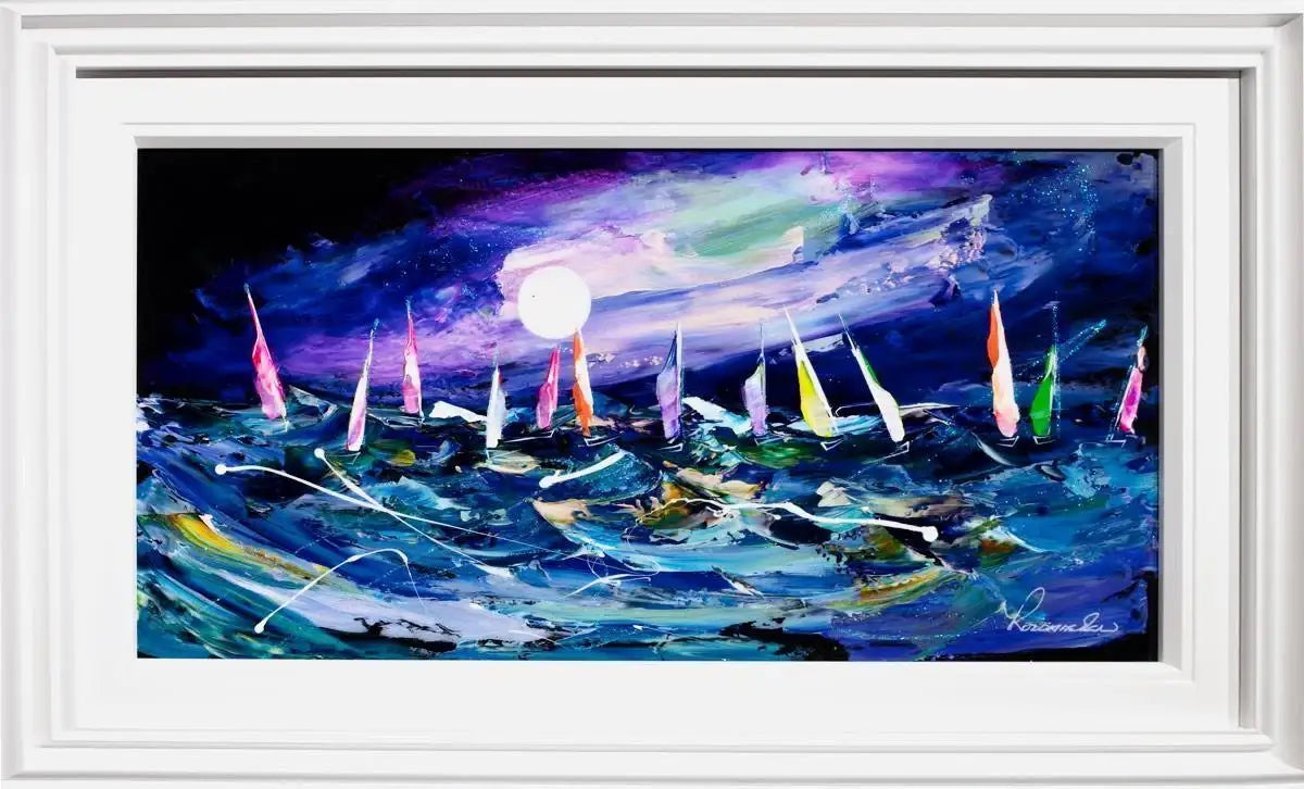 Night Sailing - Original - SOLD by artist Rozanne Bell - Wyecliffe Galleries