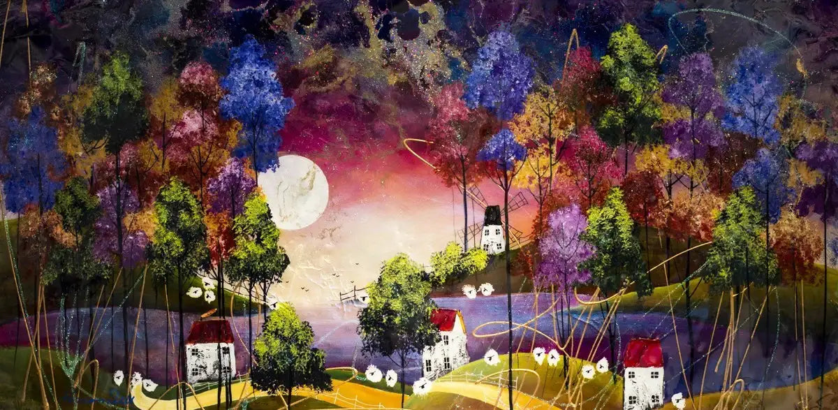 Night Sky - Original - SOLD by artist Rozanne Bell - Wyecliffe Galleries