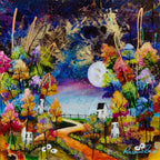 Nights of Wonder - Original - SOLD by artist Rozanne Bell - Wyecliffe Galleries