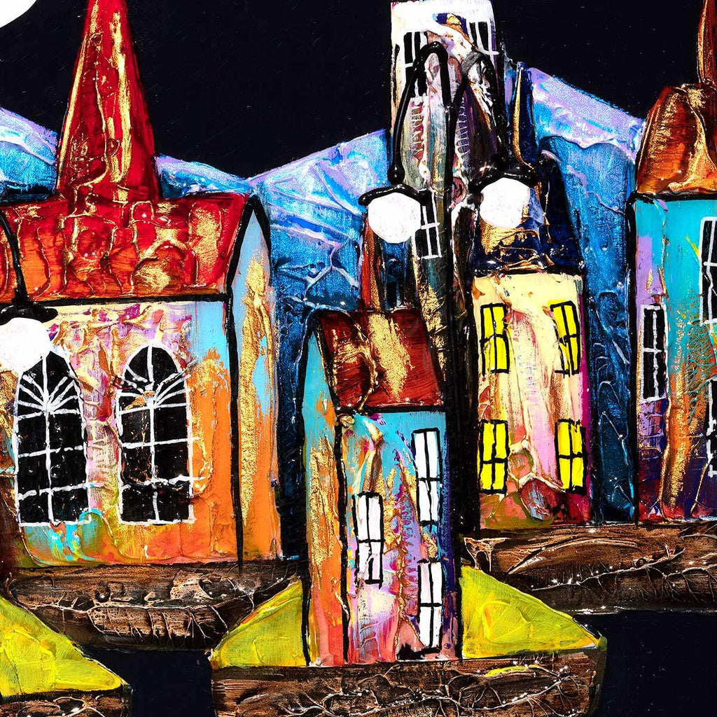 Nighttime Glow - Original - SOLD by artist Rozanne Bell - Wyecliffe Galleries