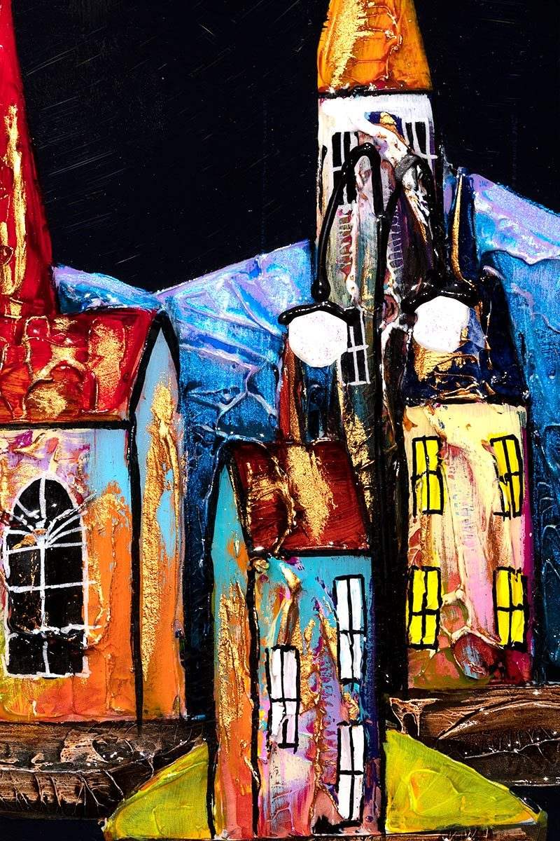 Nighttime Glow - Original - SOLD by artist Rozanne Bell - Wyecliffe Galleries