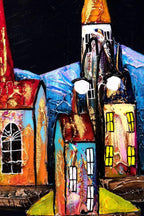 Nighttime Glow - Original - SOLD by artist Rozanne Bell - Wyecliffe Galleries