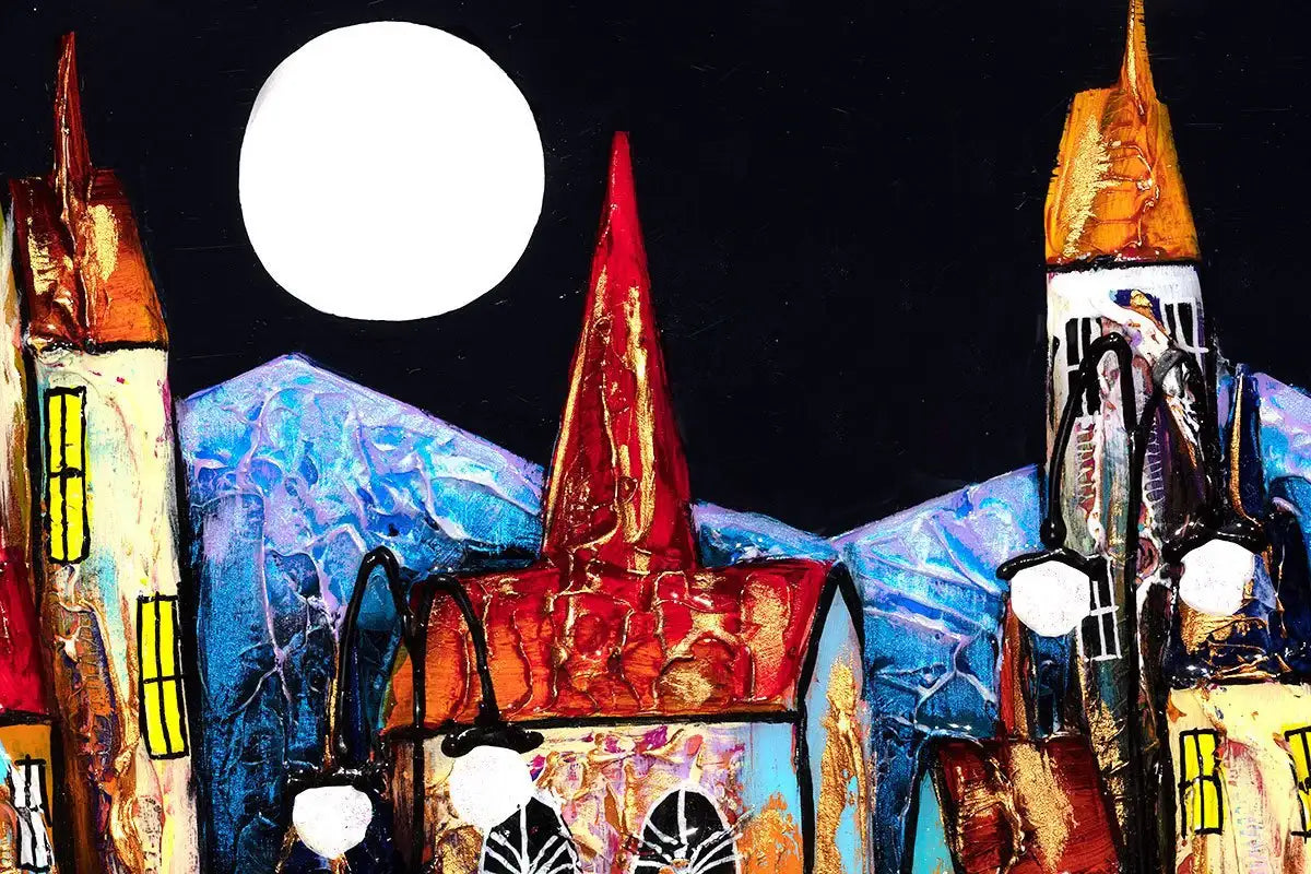 Nighttime Glow - Original - SOLD by artist Rozanne Bell - Wyecliffe Galleries