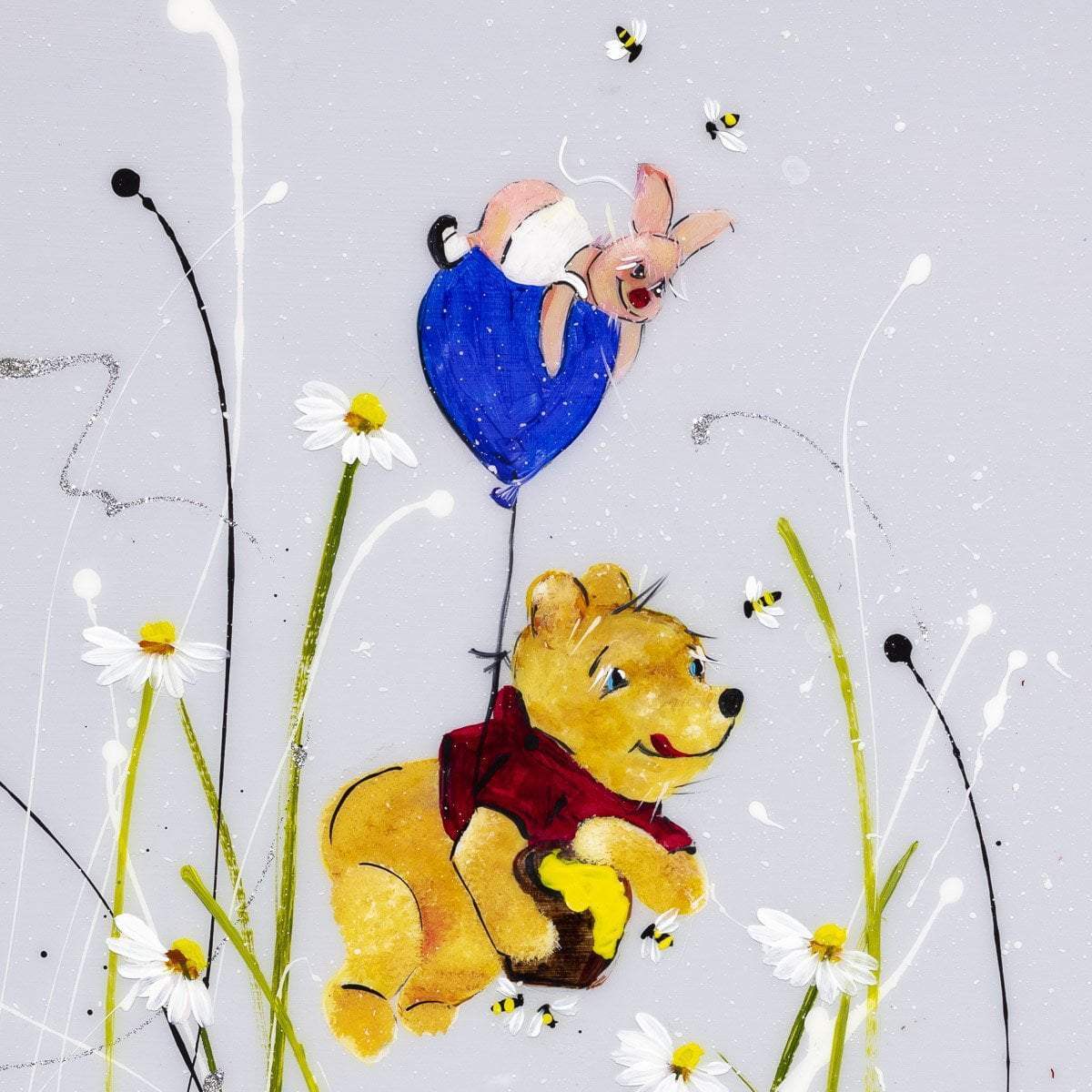 Nobody can be uncheered with a Balloon - Original - SOLD by artist Rozanne Bell - Wyecliffe Galleries