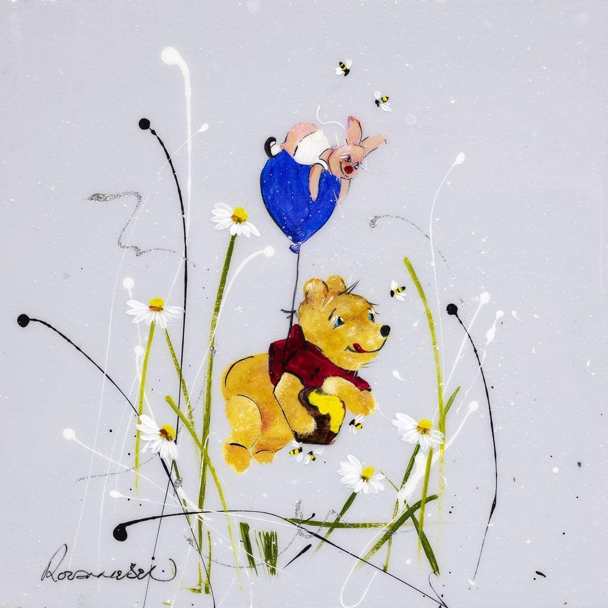 Nobody can be uncheered with a Balloon - Original - SOLD by artist Rozanne Bell - Wyecliffe Galleries