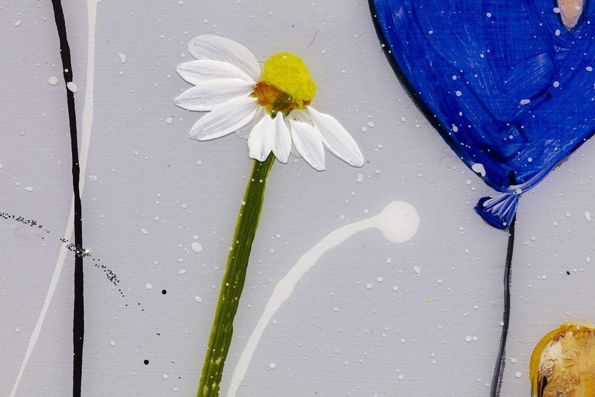 Nobody can be uncheered with a Balloon - Original - SOLD by artist Rozanne Bell - Wyecliffe Galleries