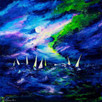 Northern Lights - Original - SOLD by artist Rozanne Bell - Wyecliffe Galleries