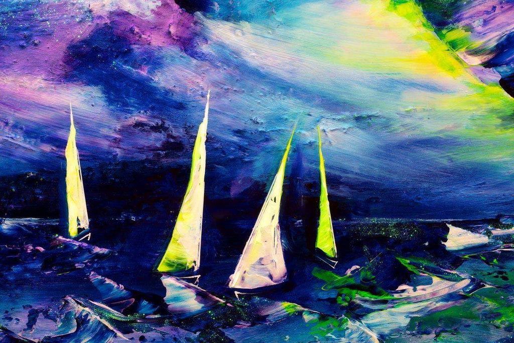 Northern Lights - Original - SOLD by artist Rozanne Bell - Wyecliffe Galleries