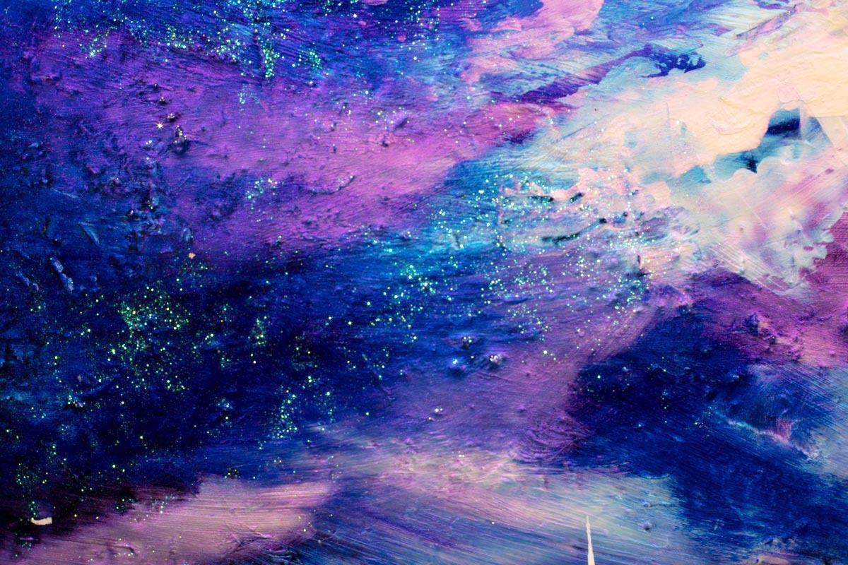 Northern Lights - Original - SOLD by artist Rozanne Bell - Wyecliffe Galleries