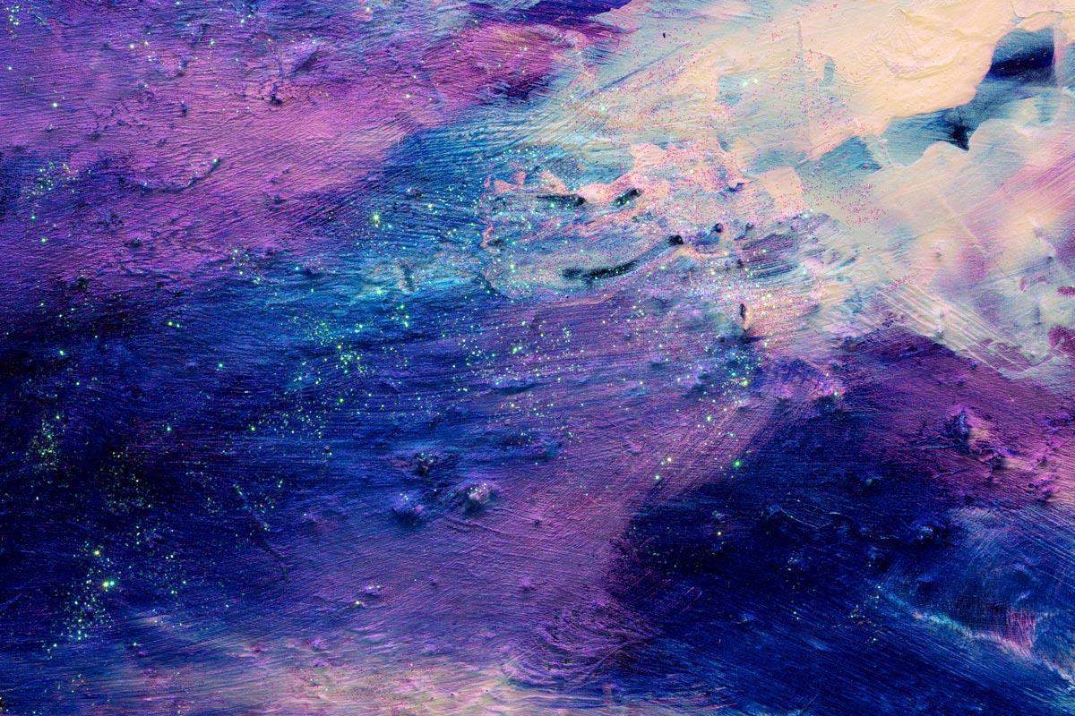 Northern Lights - Original - SOLD by artist Rozanne Bell - Wyecliffe Galleries