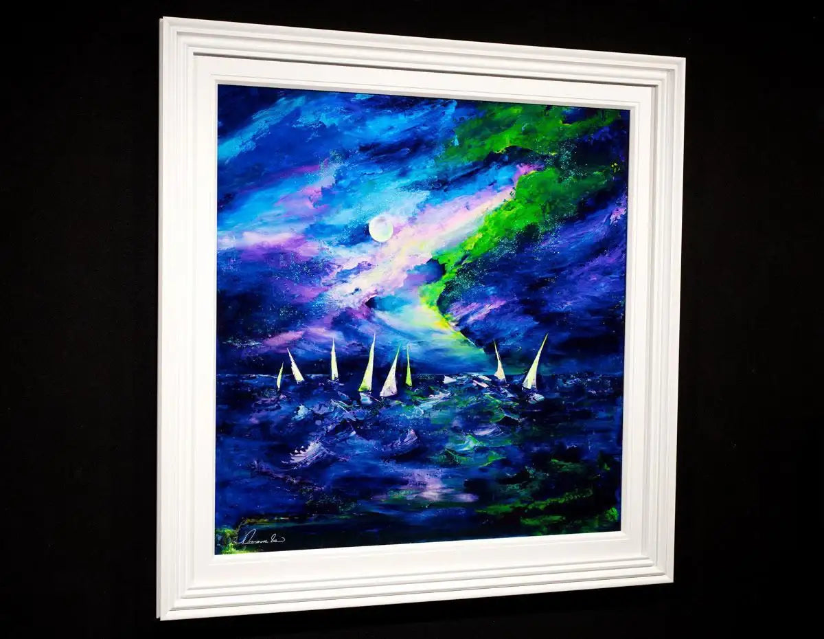 Northern Lights - Original - SOLD by artist Rozanne Bell - Wyecliffe Galleries