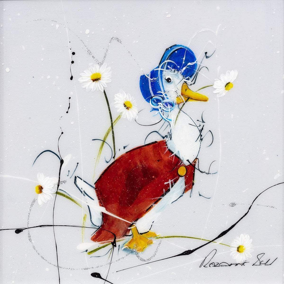 Now Run Along and Don't Get Into Any Mischief - SOLD by artist Rozanne Bell - Wyecliffe Galleries