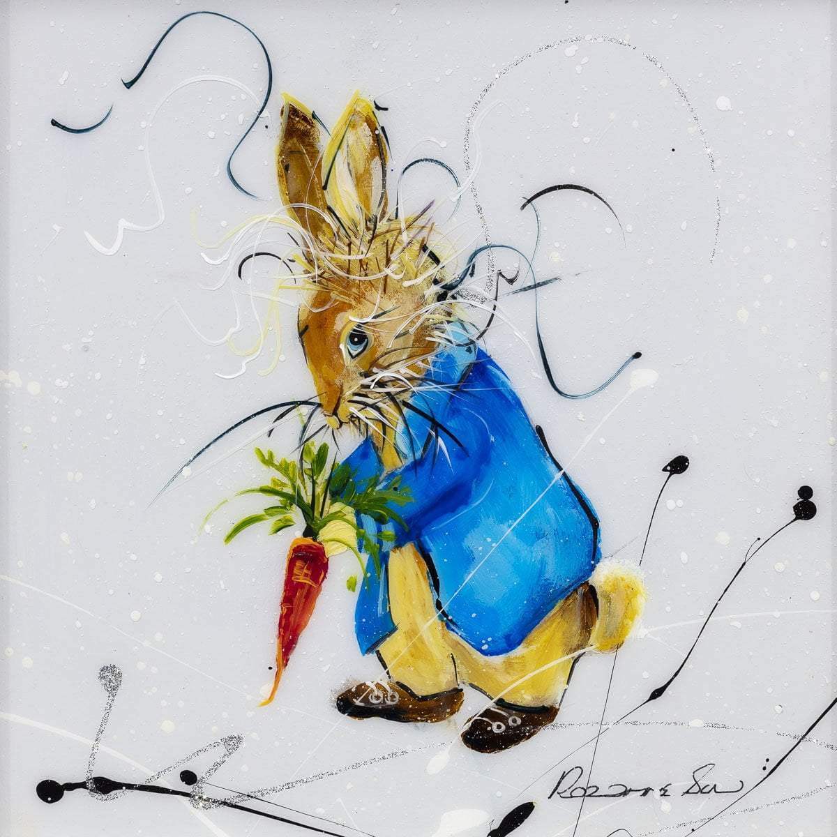 Now Run Along and Don't Get Into Any Mischief - SOLD by artist Rozanne Bell - Wyecliffe Galleries
