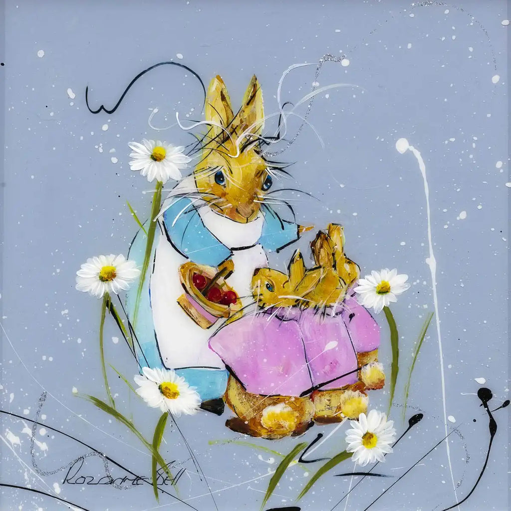 Now Run Along and Don't Get Into Any Mischief - SOLD by artist Rozanne Bell - Wyecliffe Galleries
