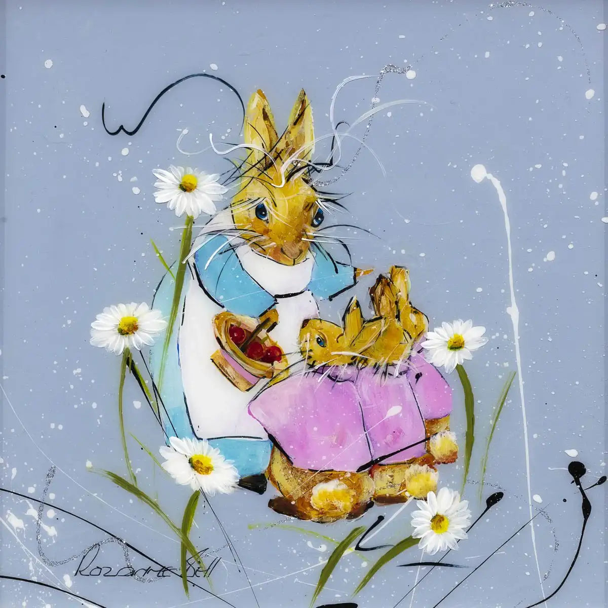 Now Run Along and Don't Get Into Any Mischief - SOLD by artist Rozanne Bell - Wyecliffe Galleries